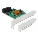 DeLOCK 4 portowy SATA PCI Express x1 Card - Konstrukcja niskoprofilowa
