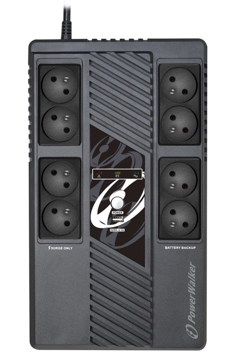 POWER WALKER UPS LINE-IN VI 1000 MS FR 8X FRENCH, RJ45 IN/OUT, USB HID