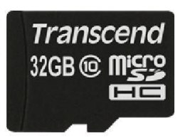 SD microSD Card 32GB Transcend SDHC Class10 w/adapter