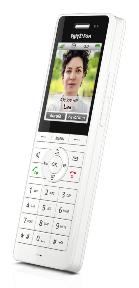 FRITZ!Fon X6 Telefon w systemie DECT Nazwa i identyfikacja dzwoniącego Biały