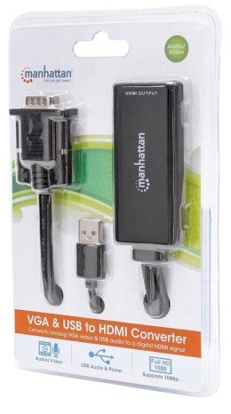 MANHATTAN Adapter HDMI na VGA D-sub 15 pin, HDMI, M/F 1.8 m 152426