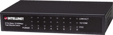 INTELLINET Switch 8x RJ45 10/100, metal, desktop 523318