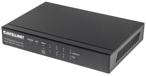 INTELLINET Switch giga 5PORT poe+ 1SFP 561174