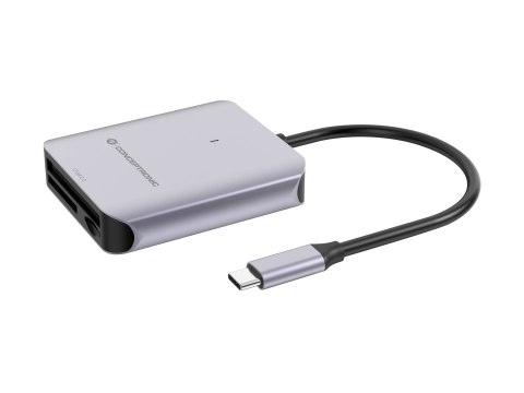 Conceptronic BIAN09G czytnik kart USB 3.2 Gen 2 Type-C Szary