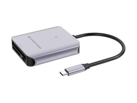 Conceptronic BIAN09G czytnik kart USB 3.2 Gen 2 Type-C Szary