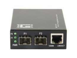 LevelOne GVT-2011 - Media konwerter - GigE - 10Base-T, 100Base-TX, 1000Base-T, 1000Base-X - RJ-45 / SFP (mini-GBIC)