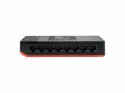 LevelOne GSW-0807 przełącznik sieciowy Nie zarządzany Gigabit Ethernet (10/100/1000) Czarny, Czerwony