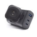 RealPower 450476 ładowarka do urządzeń przenośnych Power bank, Smartwatch, Tablet Czarny Prąd przemienny Bezprzewodowe ładowanie