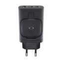 RealPower 450476 ładowarka do urządzeń przenośnych Power bank, Smartwatch, Tablet Czarny Prąd przemienny Bezprzewodowe ładowanie