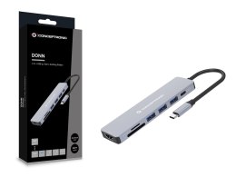 Conceptronic DONN19G stacja dokująca Przewodowa USB 3.2 Gen 1 (3.1 Gen 1) Type-C Szary