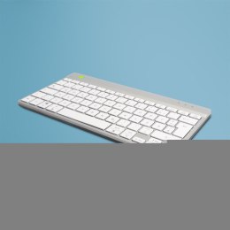 R-Go Tools Ergonomiczna R-Go Compact Break klawiatura, z oprogramowaniem do robienia przerw, QWERTZ (DE), przewodowa, biała