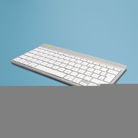 R-Go Tools Ergonomiczna R-Go Compact Break klawiatura, z oprogramowaniem do robienia przerw, QWERTZ (DE), przewodowa, biała