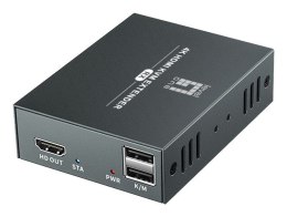LevelOne HVE-8111 przedłużacz AV Nadajnik i odbiornik AV Czarny