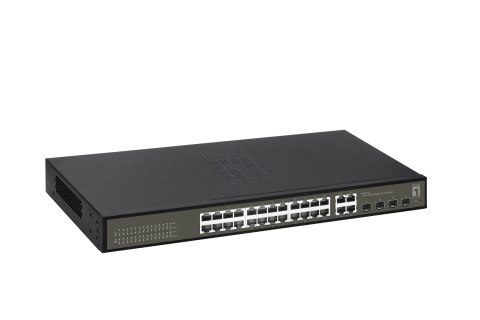 LevelOne GES-2128 przełącznik sieciowy Zarządzany L2 Gigabit Ethernet (10/100/1000) Czarny