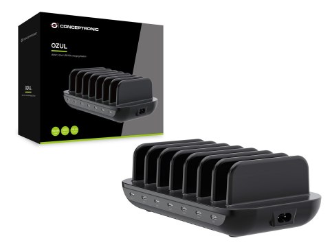 Ładowarka Conceptronic OZUL07B 7Port 7xUSB-C Multi 160WPD3.0 bk