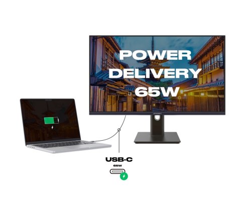 JAPANNEXT JN-IPS27FHDR-C65W-HSP monitor komputerowy 68,6 cm (27") 1920 x 1080 px Full HD LED Czarny