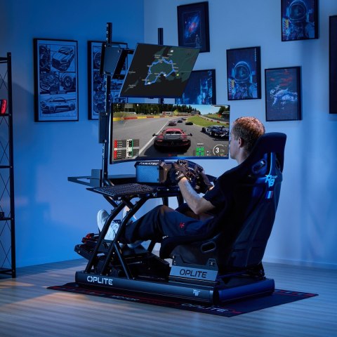 Oplite OP-R8-SMSB uchwyt / stojak do monitorów 144,8 cm (57") Biurko Czarny
