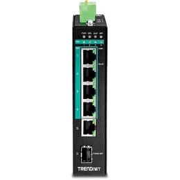 TRENDnet Industrial Switch 6-Port Gbit PoE+ L2 Man DIN-Rail