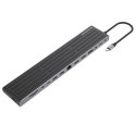 Stacja dokująca CONCEPTRONIC 14-1 USB-C->2xHDMI/DP/2xUSB-C/+ 18cm bk