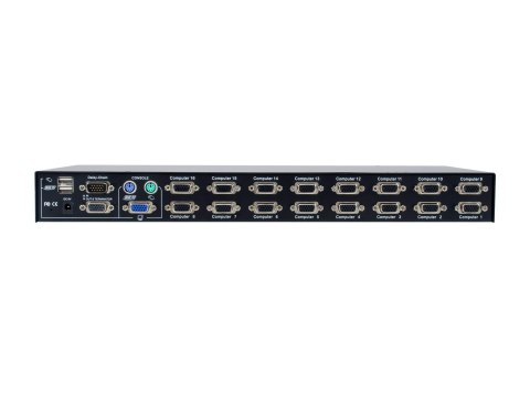 Przełącznik KVM PS/2-USB VGA (16-portowy)