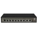 Przełącznik LevelOne FE PoE+ 10-portowy/IP30 120W 1Gbps
