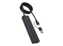 ICY BOX IB-HUB1737-C3 USB 3.2 Gen 1 (3.1 Gen 1) Type-C 5000 Mbit/s Czarny