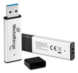 MediaRange MR1905-1 pamięć USB 1 TB USB Typu-A 3.2 Gen 1 (3.1 Gen 1) Czarny, Srebrny