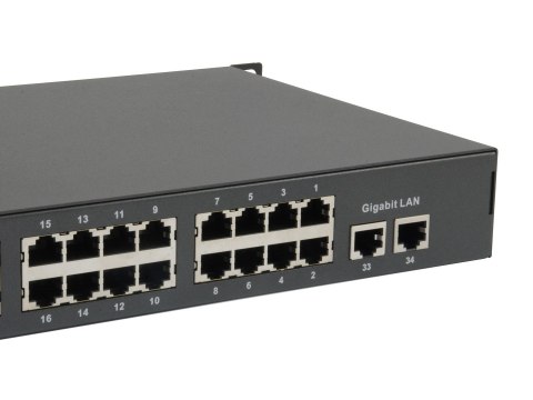 Przełącznik LevelOne FE PoE+ 34-portowy 19" 250W 1Gbps