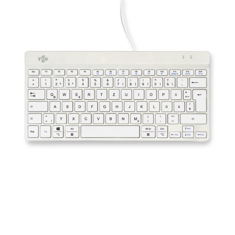 R-Go Tools Ergonomiczna R-Go Compact Break klawiatura, z oprogramowaniem do robienia przerw, QWERTZ (DE), przewodowa, biała