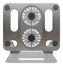 RealPower 495562 stojak na laptop Podstawka na notebooka Stal nierdzewna 43,2 cm (17