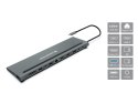 Stacja dokująca CONCEPTRONIC 12-1 USB-C->2xHDMI/3xUSB-A/DP/+ 18cm gr