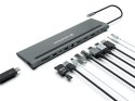 Stacja dokująca CONCEPTRONIC 12-1 USB-C->2xHDMI/3xUSB-A/DP/+ 18cm gr