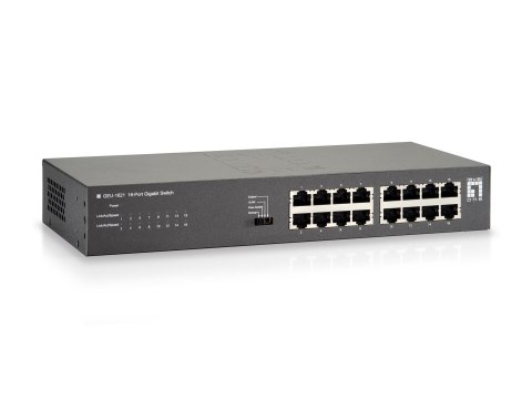 LevelOne GEU-1621 przełącznik sieciowy Gigabit Ethernet (10/100/1000) Szary