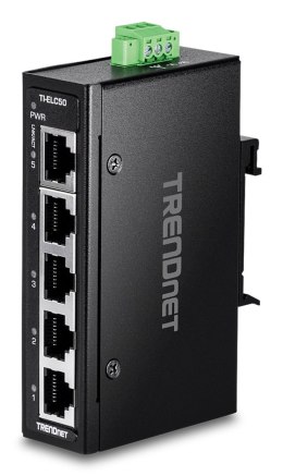 Trendnet TI-ELC50 przełącznik sieciowy Nie zarządzany Fast Ethernet (10/100) Czarny
