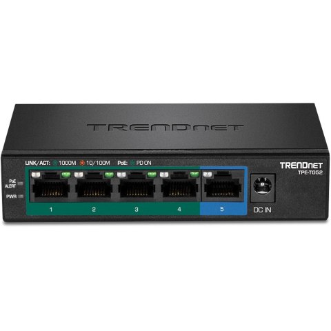 TRENDnet Switch 5-Port Gbit PoE+ 32W Metall