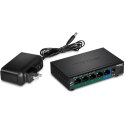 TRENDnet Switch 5-Port Gbit PoE+ 32W Metall