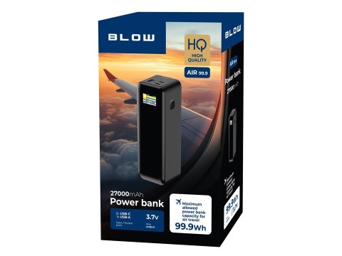 Power Bank 27000mAh PD 140W AIR99.9 CZARNY LCD