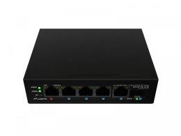 Lanberg Przełącznik Light ILFE-4P-1GE-1S-90 Light Industrial POE 1XBT 3AXT SFP + ETH DIN FAST Ethernet