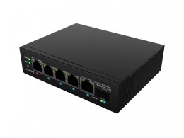 Lanberg Przełącznik Light ILFE-4P-1GE-1S-90 Light Industrial POE 1XBT 3AXT SFP + ETH DIN FAST Ethernet