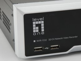 LevelOne NVR-1332 Sieciowy Rejestrator Wideo (NVR) Czarny, Srebrny