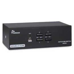 Inter-Tech AS-42HA HDMI przełącznik KVM Czarny