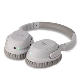 Lindy LH500XW Zestaw słuchawkowy Przewodowy i Bezprzewodowy Opaska na głowę Połączenia/muzyka Micro-USB Bluetooth Szary