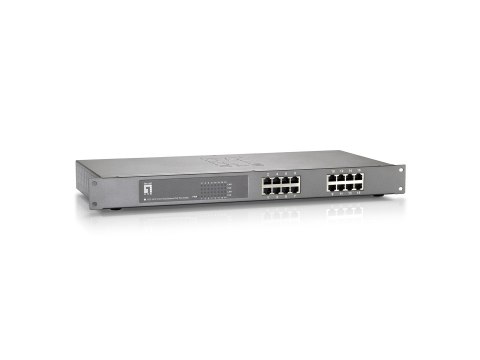 LevelOne FEP-1612 przełącznik sieciowy Nie zarządzany Fast Ethernet (10/100) Obsługa PoE Szary