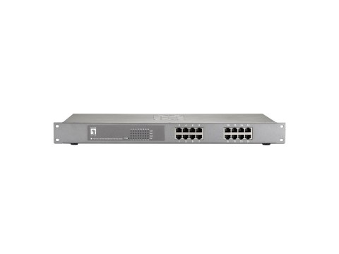 LevelOne FEP-1612 przełącznik sieciowy Nie zarządzany Fast Ethernet (10/100) Obsługa PoE Szary