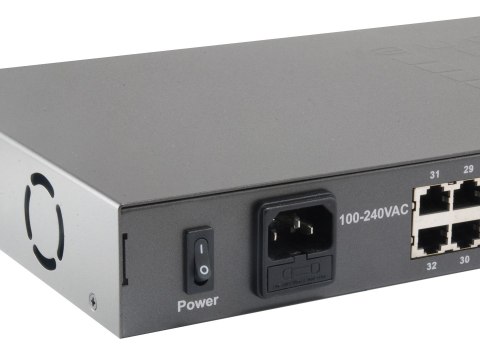LevelOne FGP-3400W380 przełącznik sieciowy Nie zarządzany Fast Ethernet (10/100) Obsługa PoE Czarny
