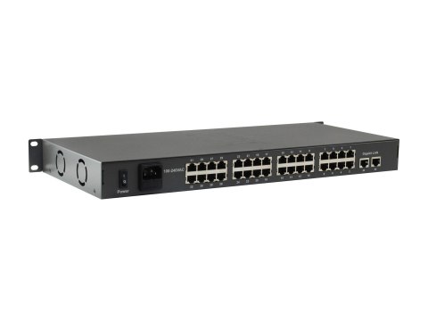 LevelOne FGP-3400W380 przełącznik sieciowy Nie zarządzany Fast Ethernet (10/100) Obsługa PoE Czarny