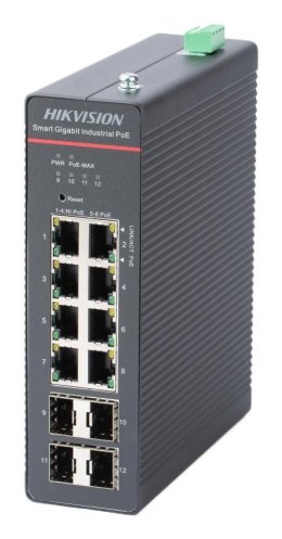 Switch Hikvision DS-3T1512HP-SI-8P4FKIT(240W) LinkVu