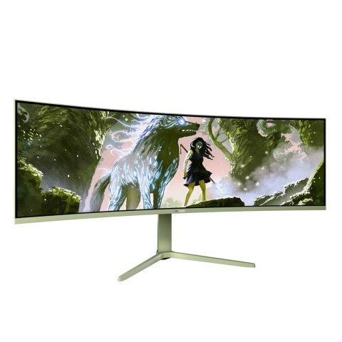 Arozzi Nova 49" Curved monitor komputerowy 124,5 cm (49") 5120 x 1440 px Dual QHD LED Zielony