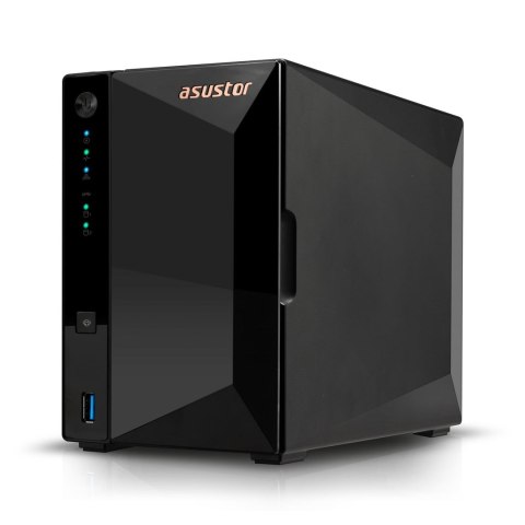 NAS Asustor AS3302T v2; Tower; 2x (3.5" SATA HDD/ 2.5" SSD); Realtek RTD1619B, 2GB DDR4, 1x 2.5GbE, 3x USB 3.2