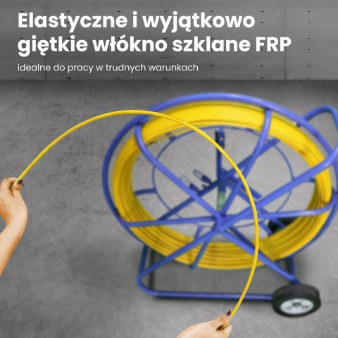 Extralink Pilot do przeciągania kabli Pilot 8mm 150m włókno szklane FRP, śr. 8mm, dł. 150m, żółty